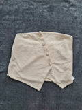 Boohoo women textured buttons through bandeau waistcoat top strapless cream XL/14