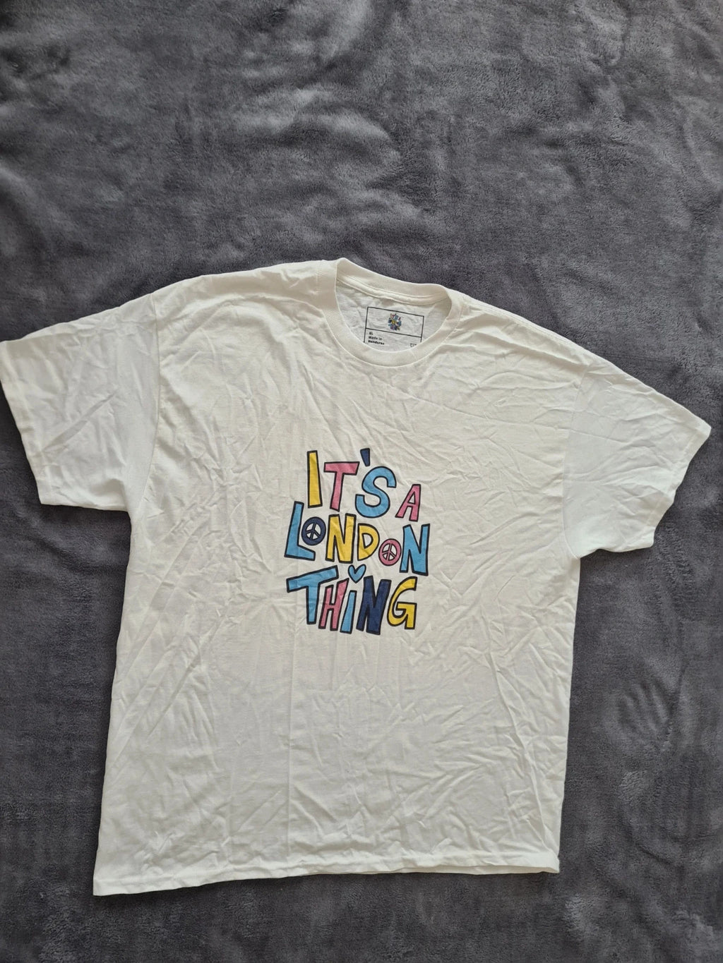 Edition tee It's a London thing print white cotton casual T-shirt short sleeve XL unisex