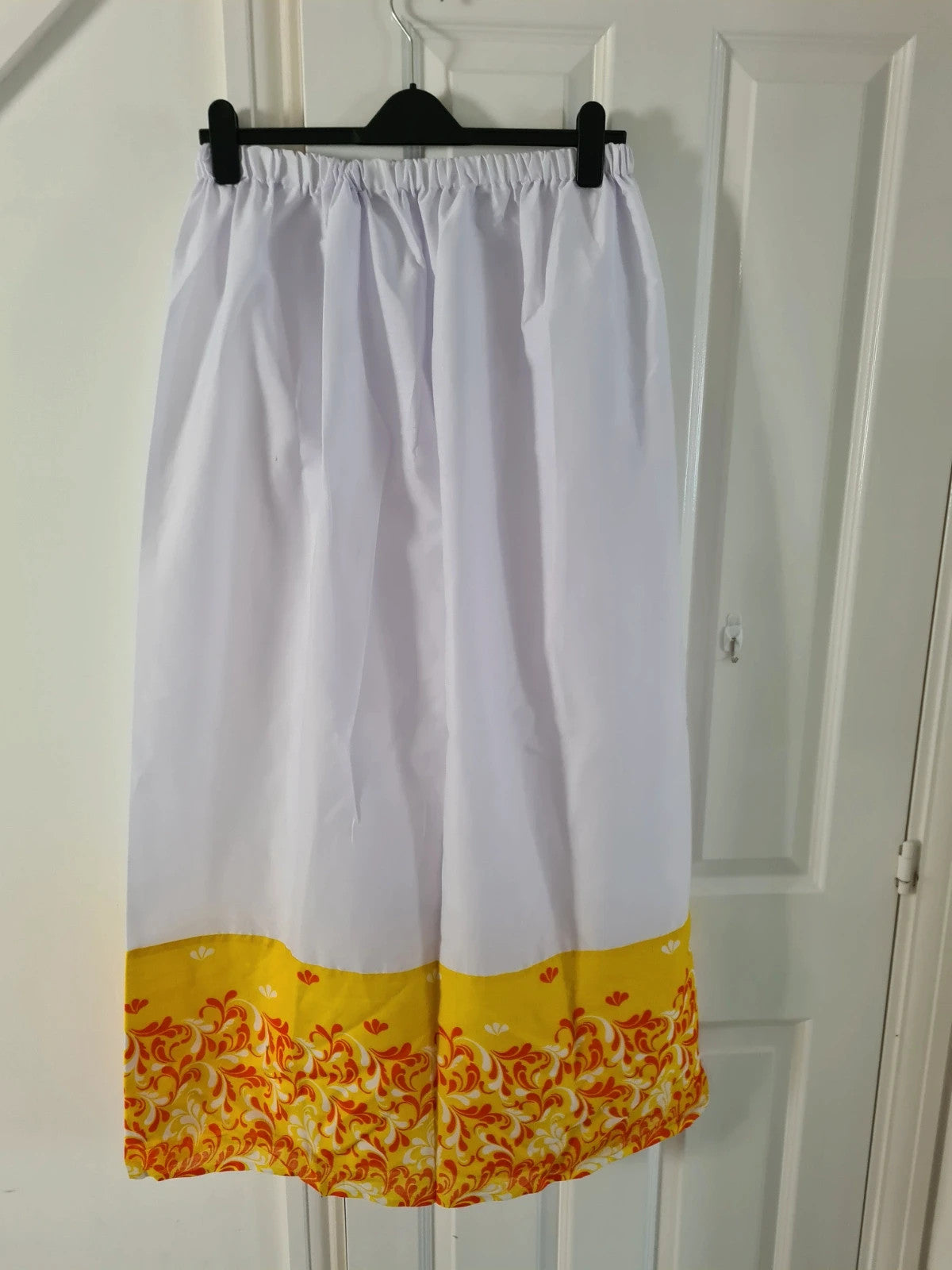 African women embroidered floral lace long dress skirt casual wedding white orange plus size 4XL/20