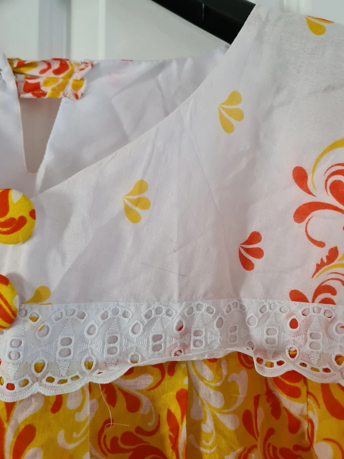 African women embroidered floral lace long dress skirt casual wedding white orange plus size 4XL/20