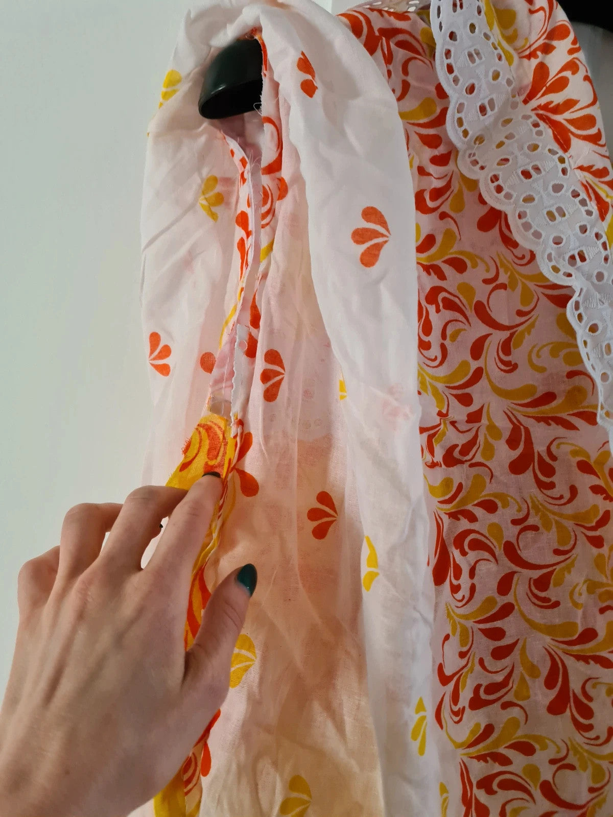 African women embroidered floral lace long dress skirt casual wedding white orange plus size 4XL/20