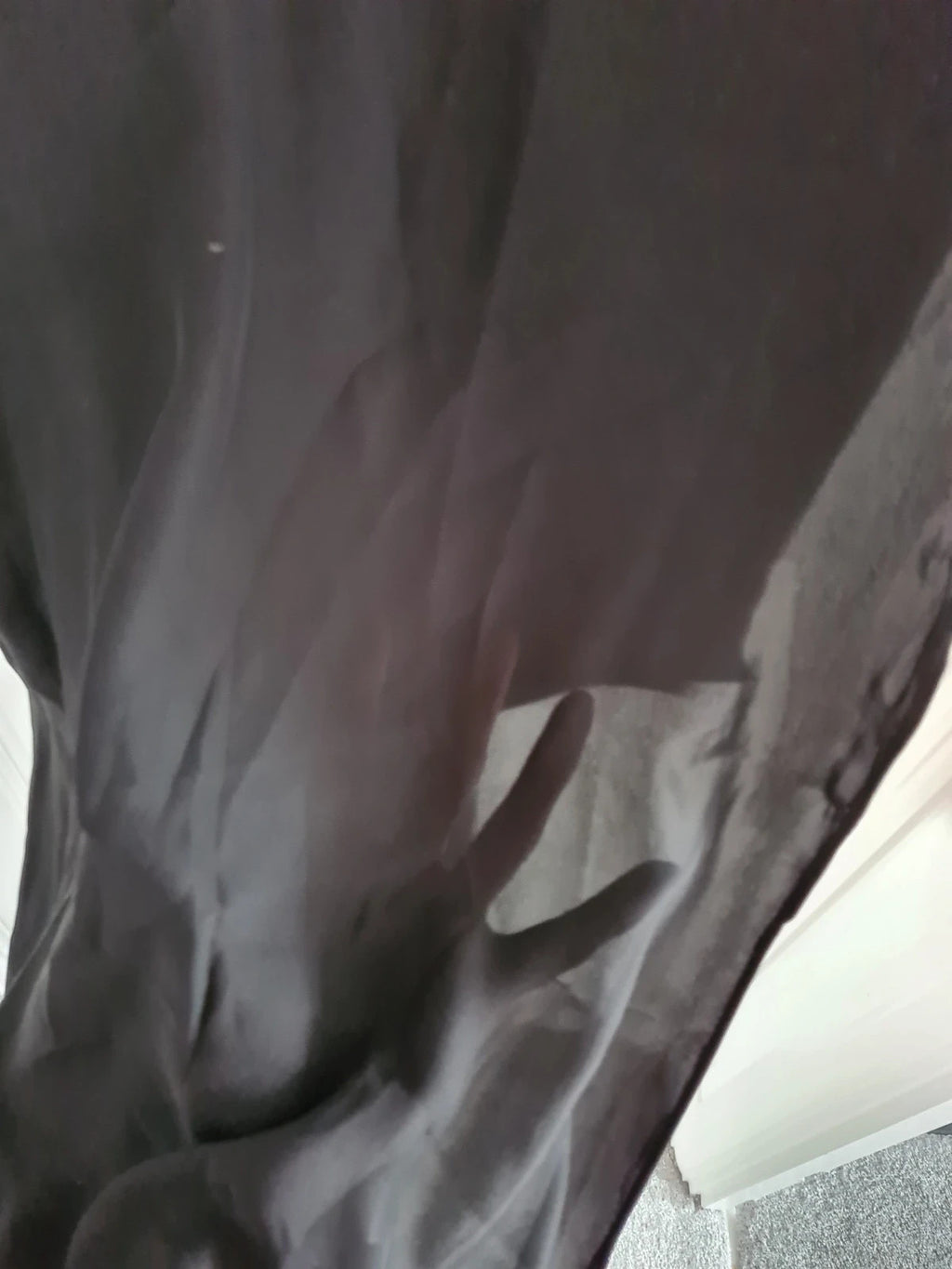 Shein Women chiffon scarf black plain neck soft sheer headwrap 115x70cm