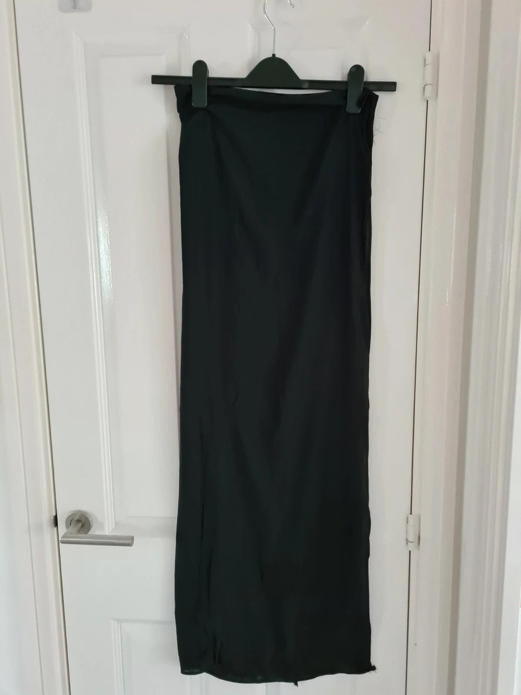 Shein Women chiffon scarf black plain neck soft sheer headwrap 115x70cm