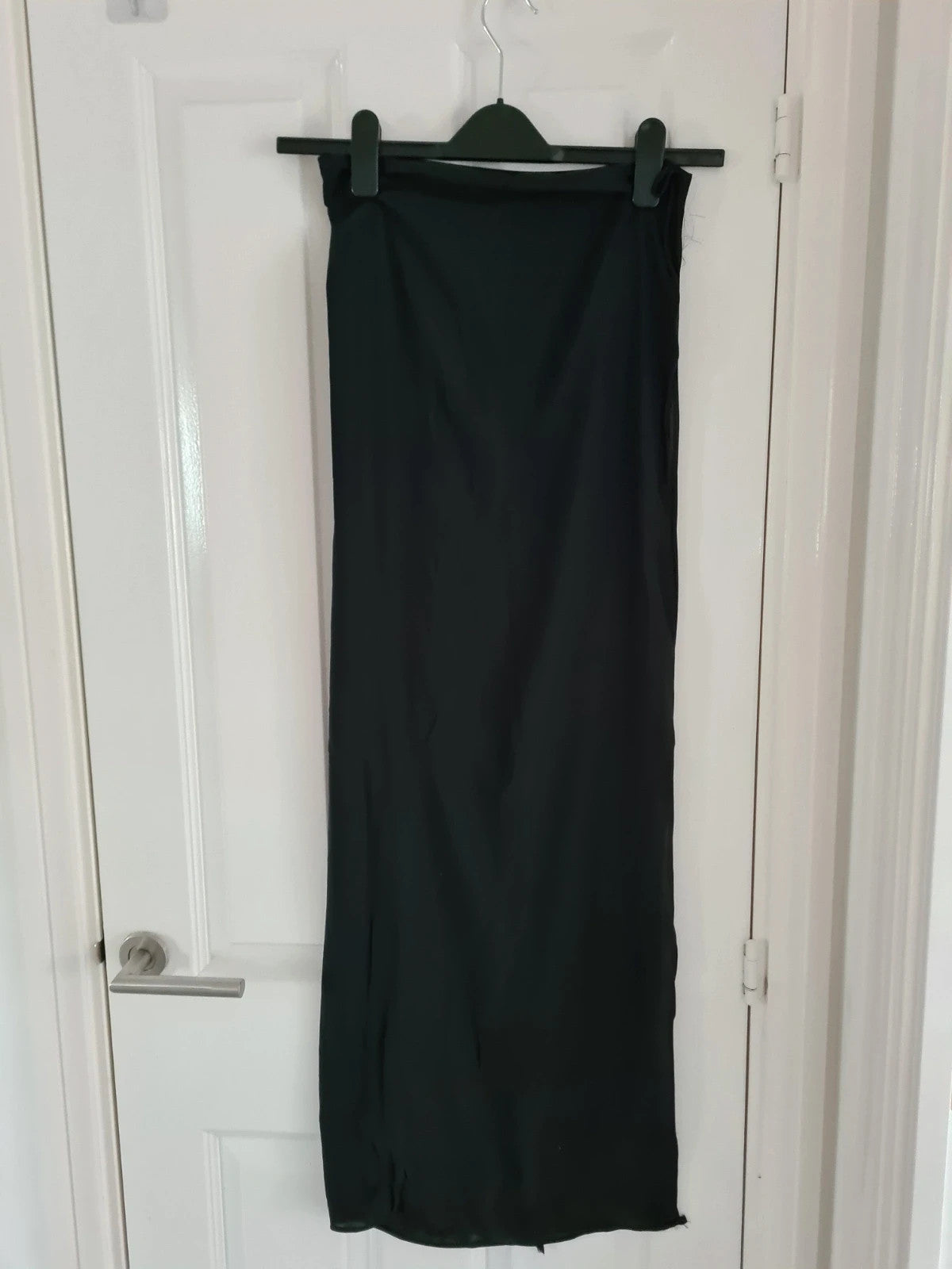 Shein Women chiffon scarf black plain neck soft sheer headwrap 115x70cm