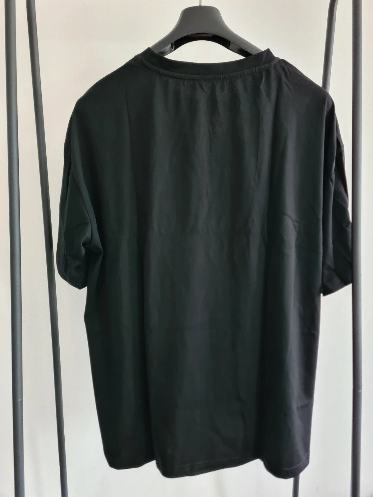 Rapbin women black cotton essentials tee short sleeve oversized T-shirt casual top plus size 3XL/18