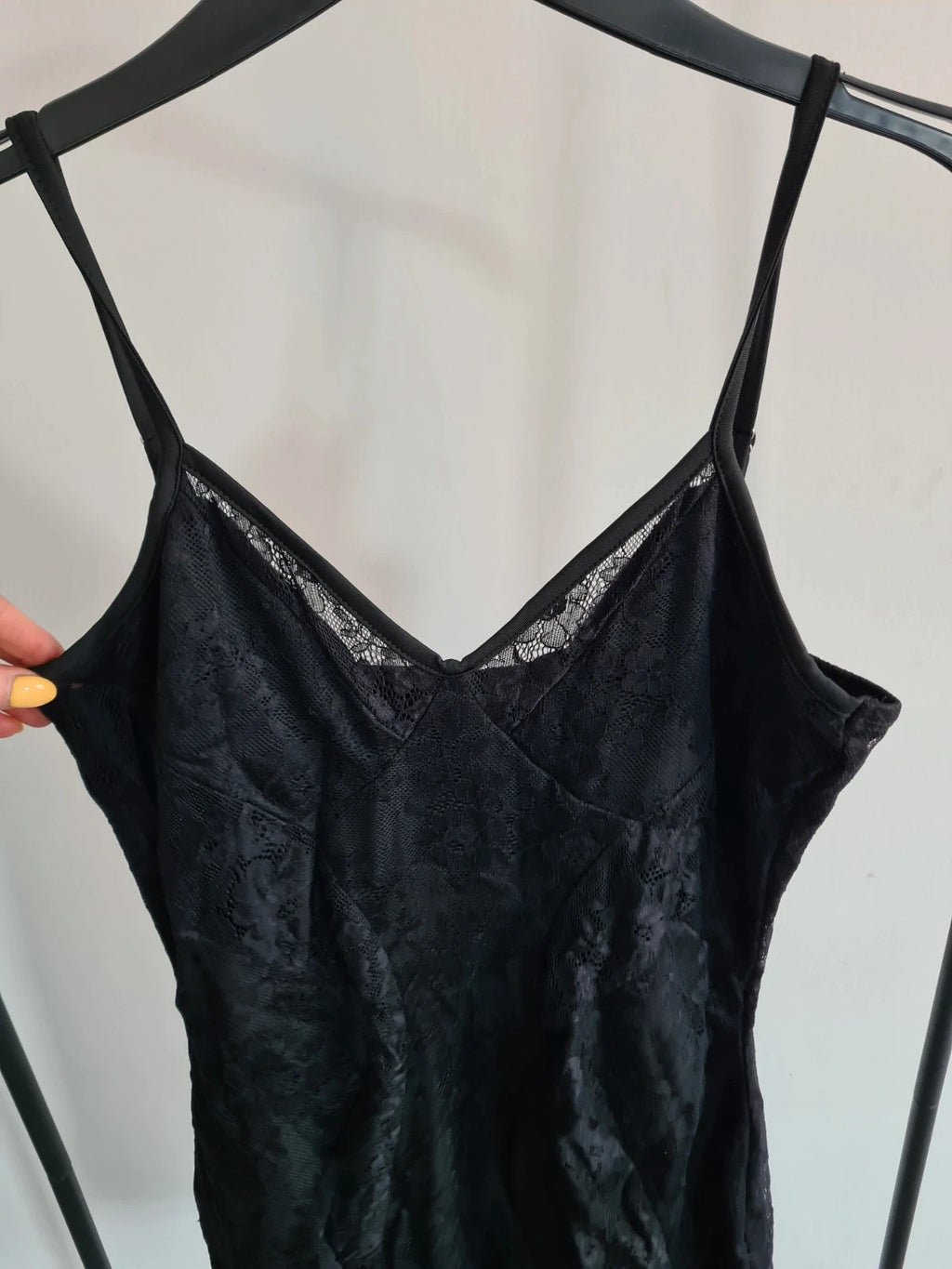 Shein women black bodycon lace mini dress sleeveless night out party dress M/10