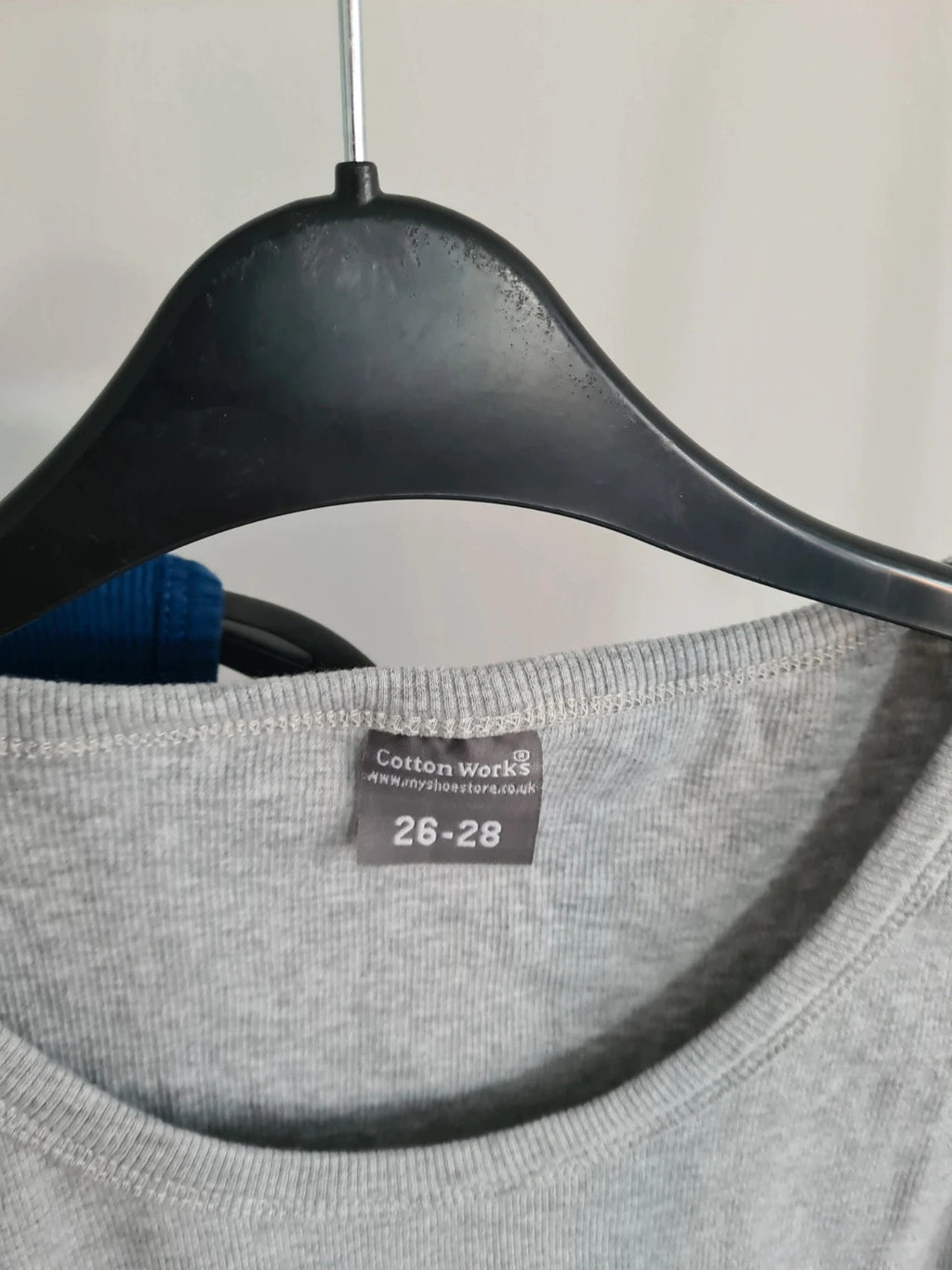 Cotton works boys teen 15/16y classic cotton vest top blue/grey sleeveless casual XS/S