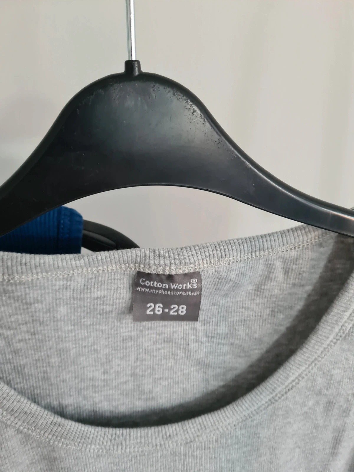 Cotton works boys teen 15/16y classic cotton vest top blue/grey sleeveless casual XS/S