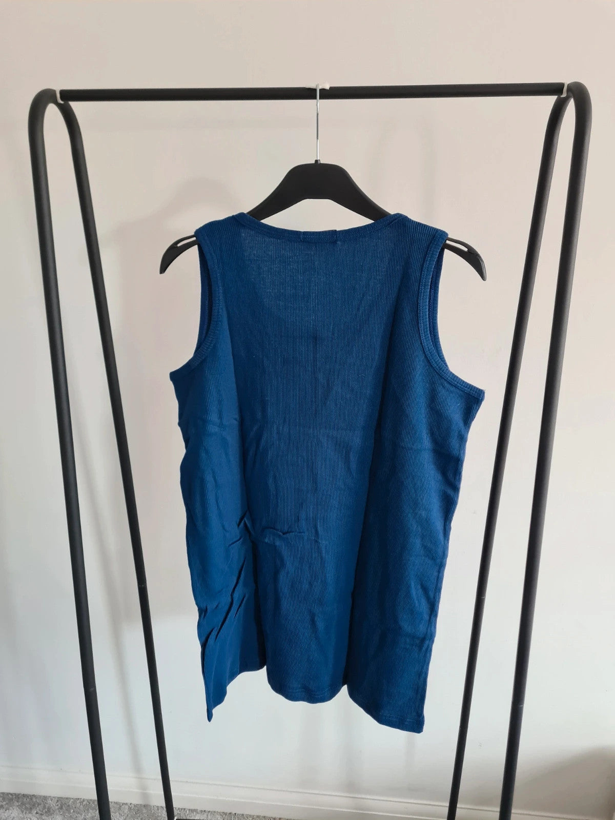 Cotton works boys teen 15/16y classic cotton vest top blue/grey sleeveless casual XS/S