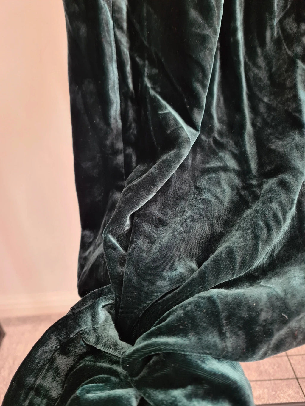 Boden women viscose chiswick velvet trousers glade/green straight wide leg casual pants XL/14P