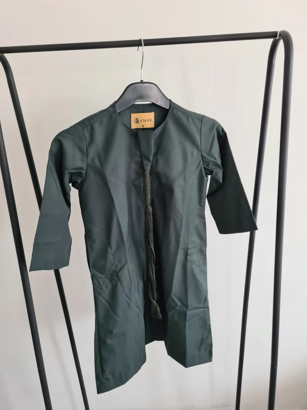 Amar boys Omani tassel thobe jubba islamic dark green timeless formal size 28