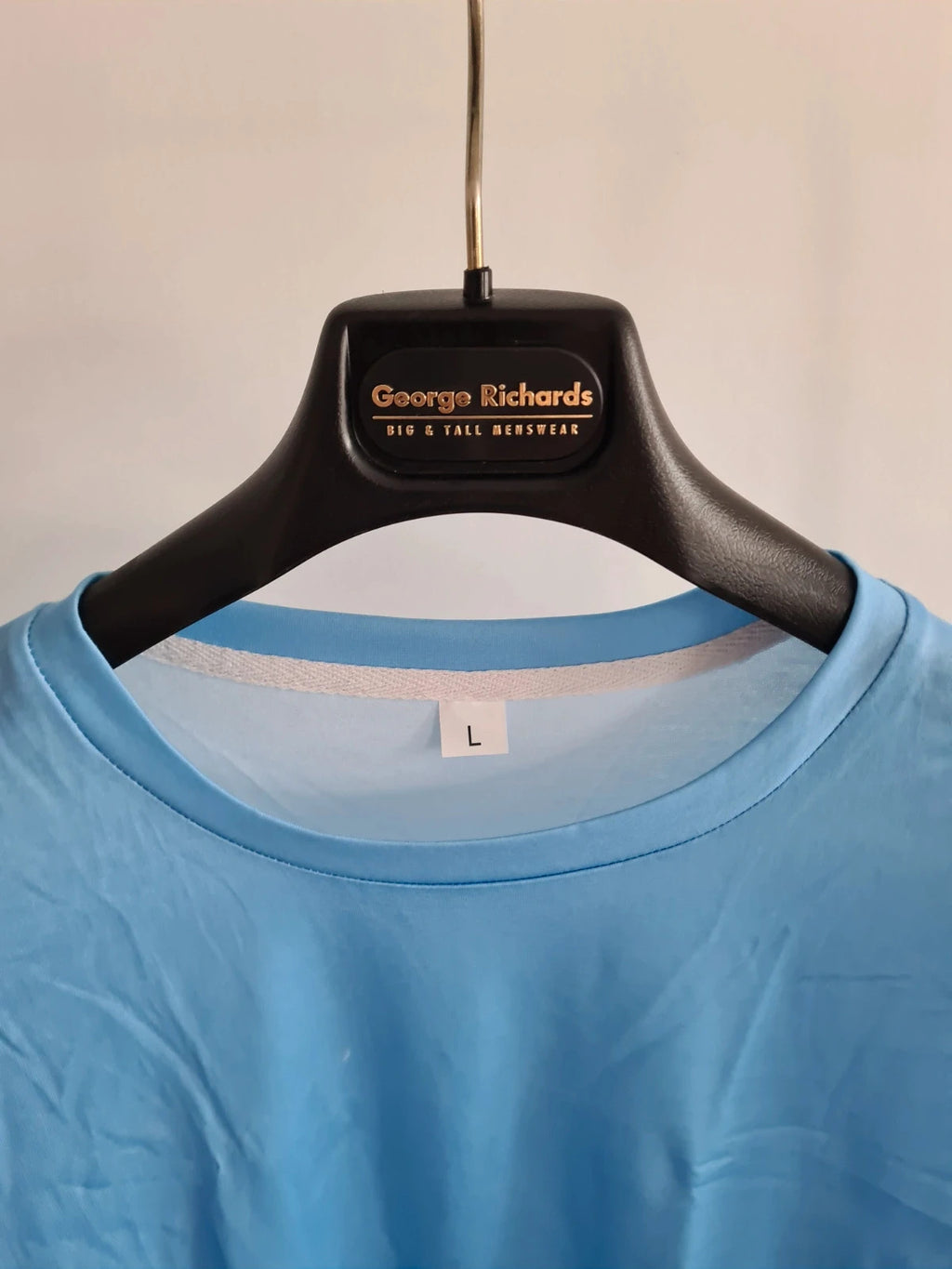 Shein women classic solid blue 3/4sleeve T-shirt crew neck top casual activewear L/12