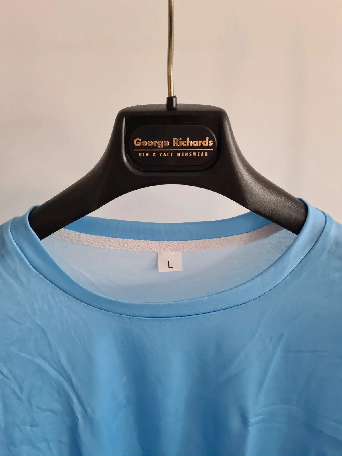 Shein women classic solid blue 3/4sleeve T-shirt crew neck top casual activewear L/12