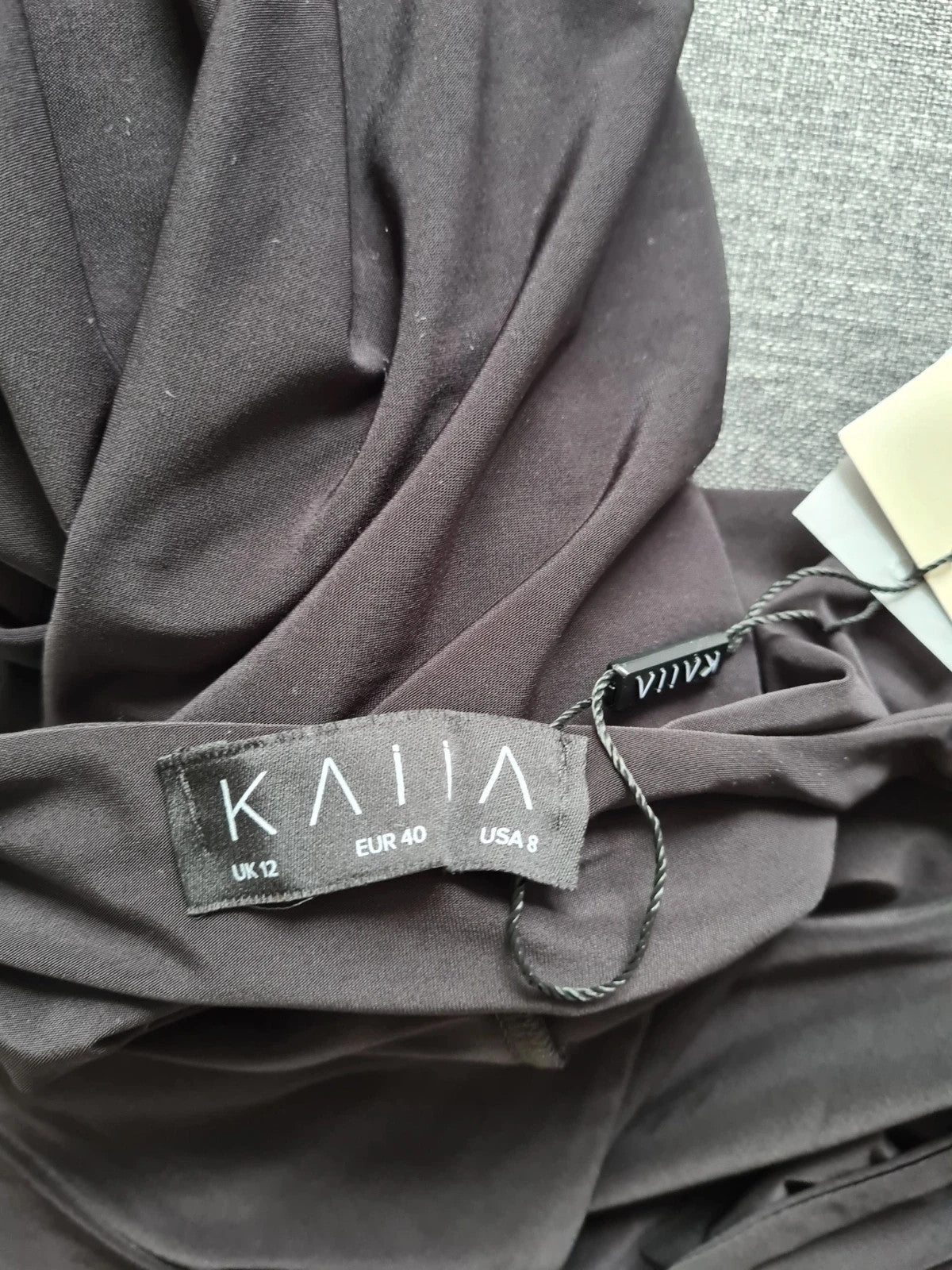 Kaiia women exclusive double layered slinky cap sleeve low back maxi dress bodycon black L/12