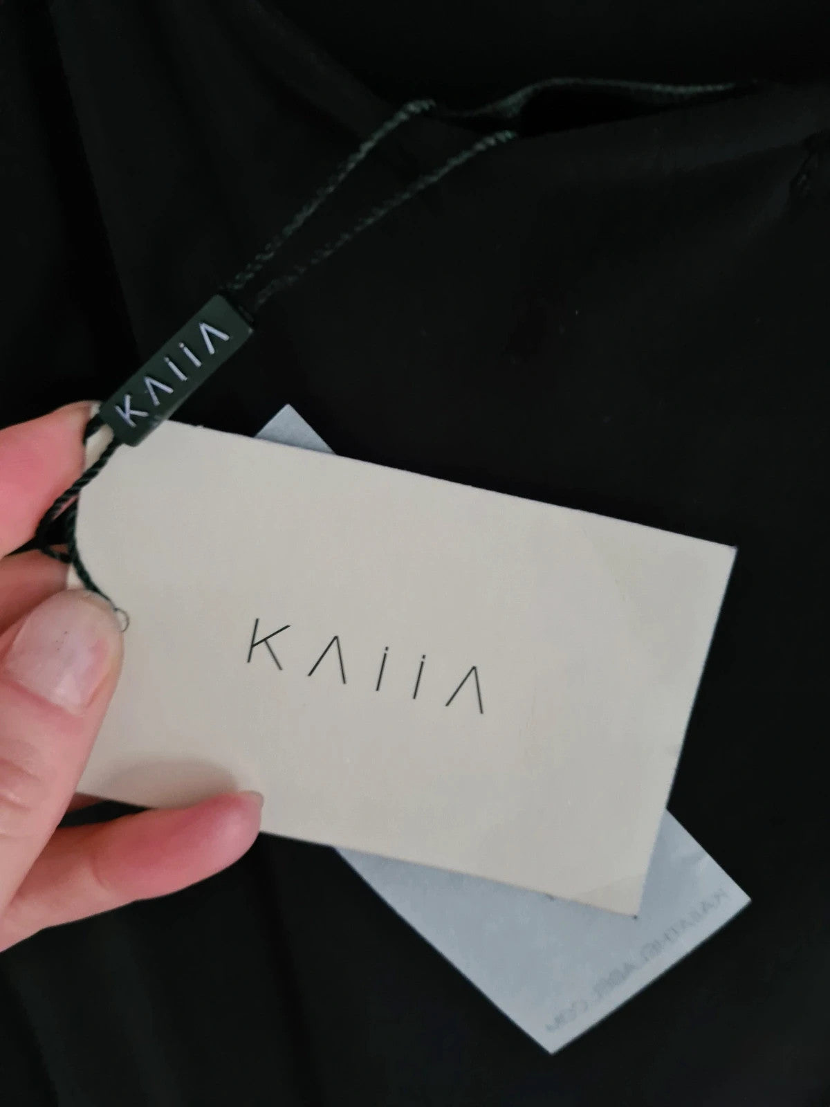 Kaiia women exclusive double layered slinky cap sleeve low back maxi dress bodycon black L/12