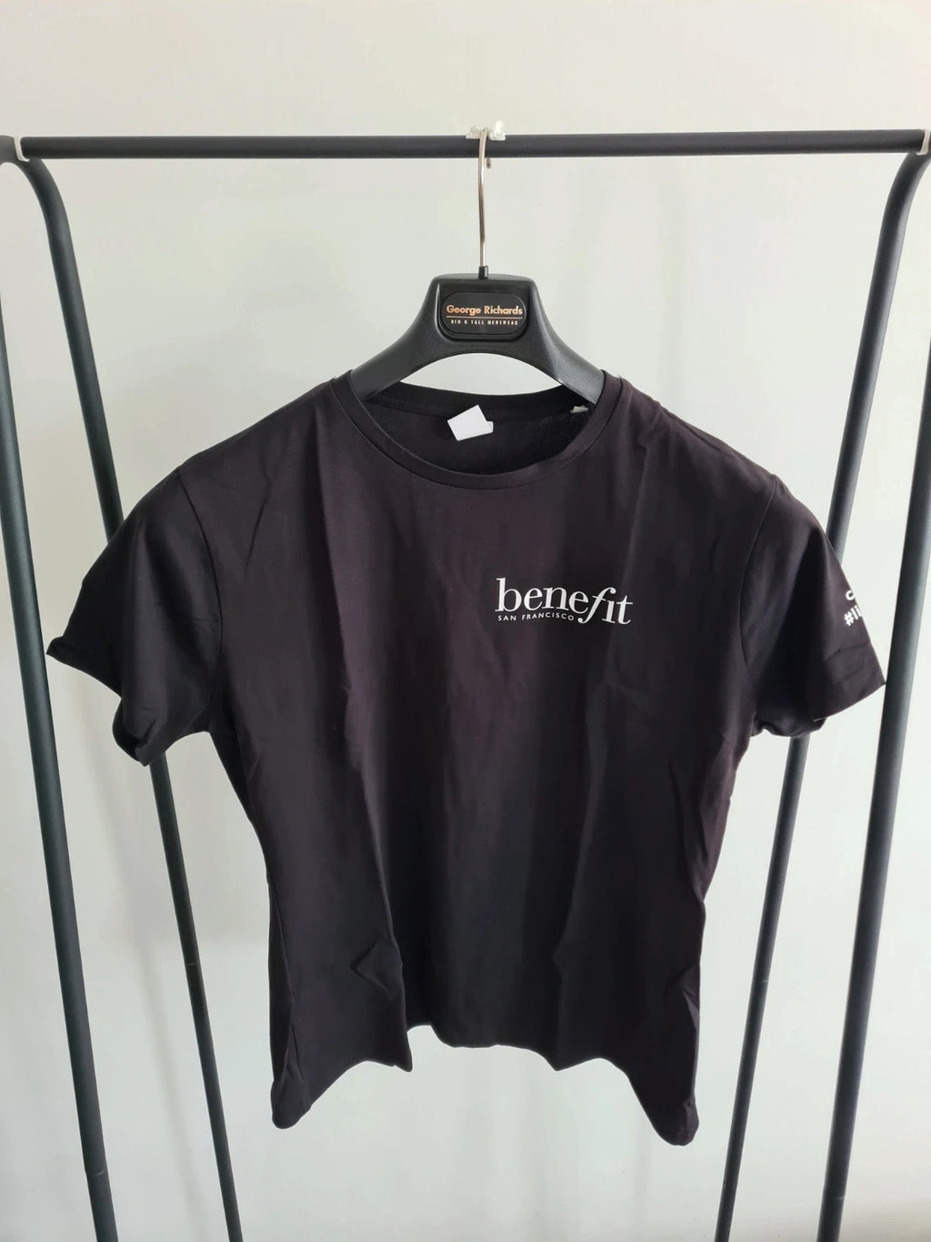 Skinnifit women 2pcs classic solid black benefit logo T-shirt print tee casual 2XL/16