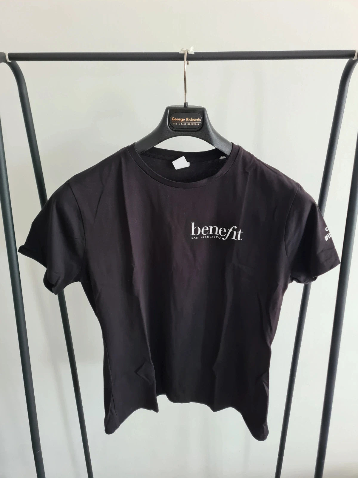 Skinnifit women 2pcs classic solid black benefit logo T-shirt print tee casual 2XL/16