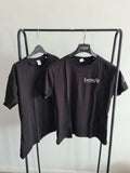 Skinnifit women 2pcs classic solid black benefit logo T-shirt print tee casual 2XL/16