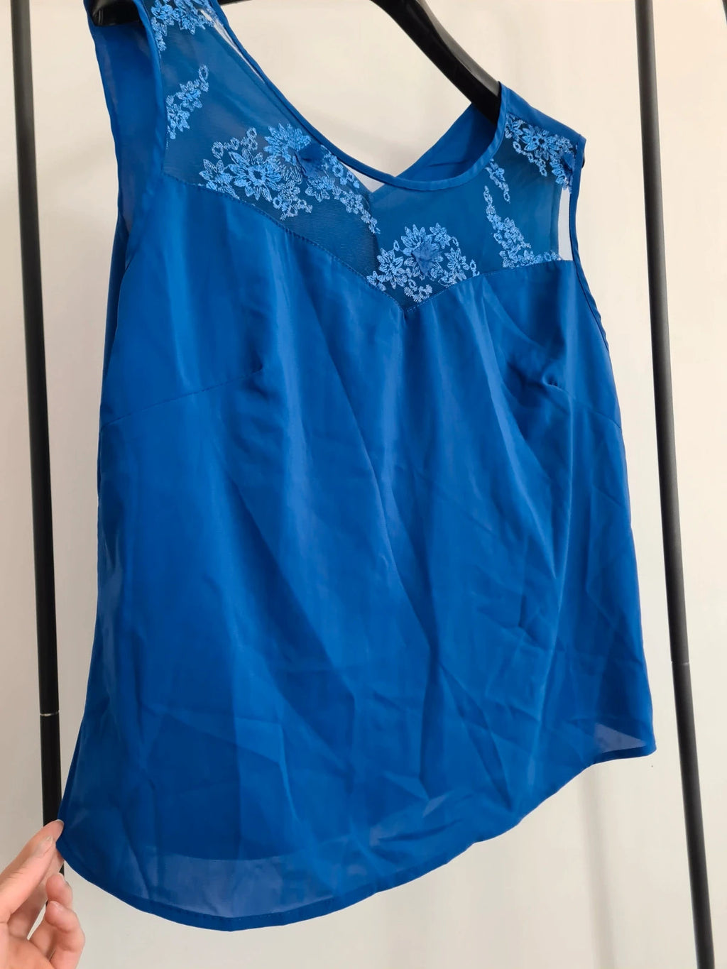 Shein women 2pcs solid blue elegant 3/4 sleeve cardigan lace necklace top weeding plus size 4XL/20