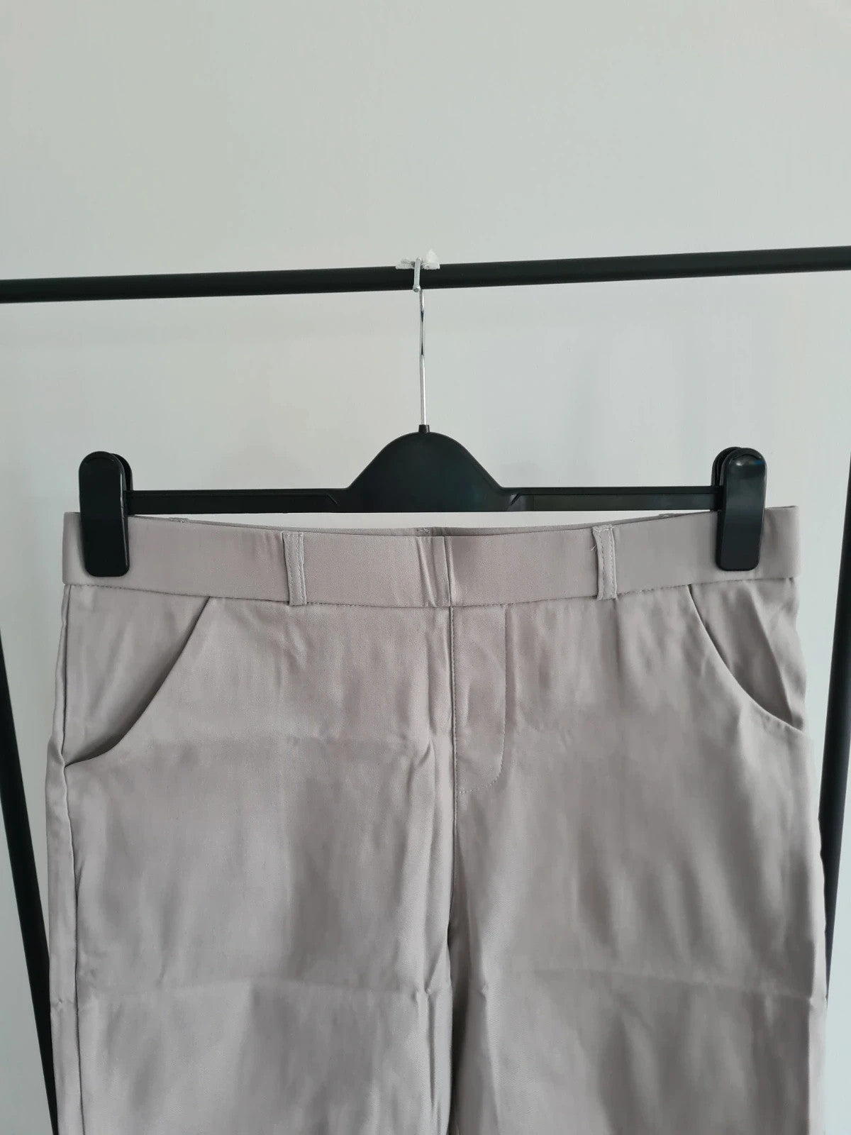 Shein women grey knee length shorts elasticated waistband with pockets stretch casual XL/14