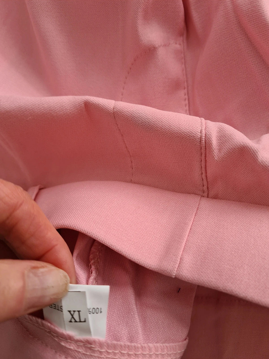 Shein women pink knee length shorts elasticated waistband with pockets stretch casual XL /UK14