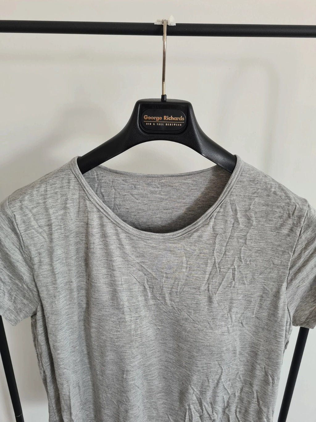 Shein women grey built push up bra padding T-shirt modal stretchy short sleeve sport yoga top 4XL/20