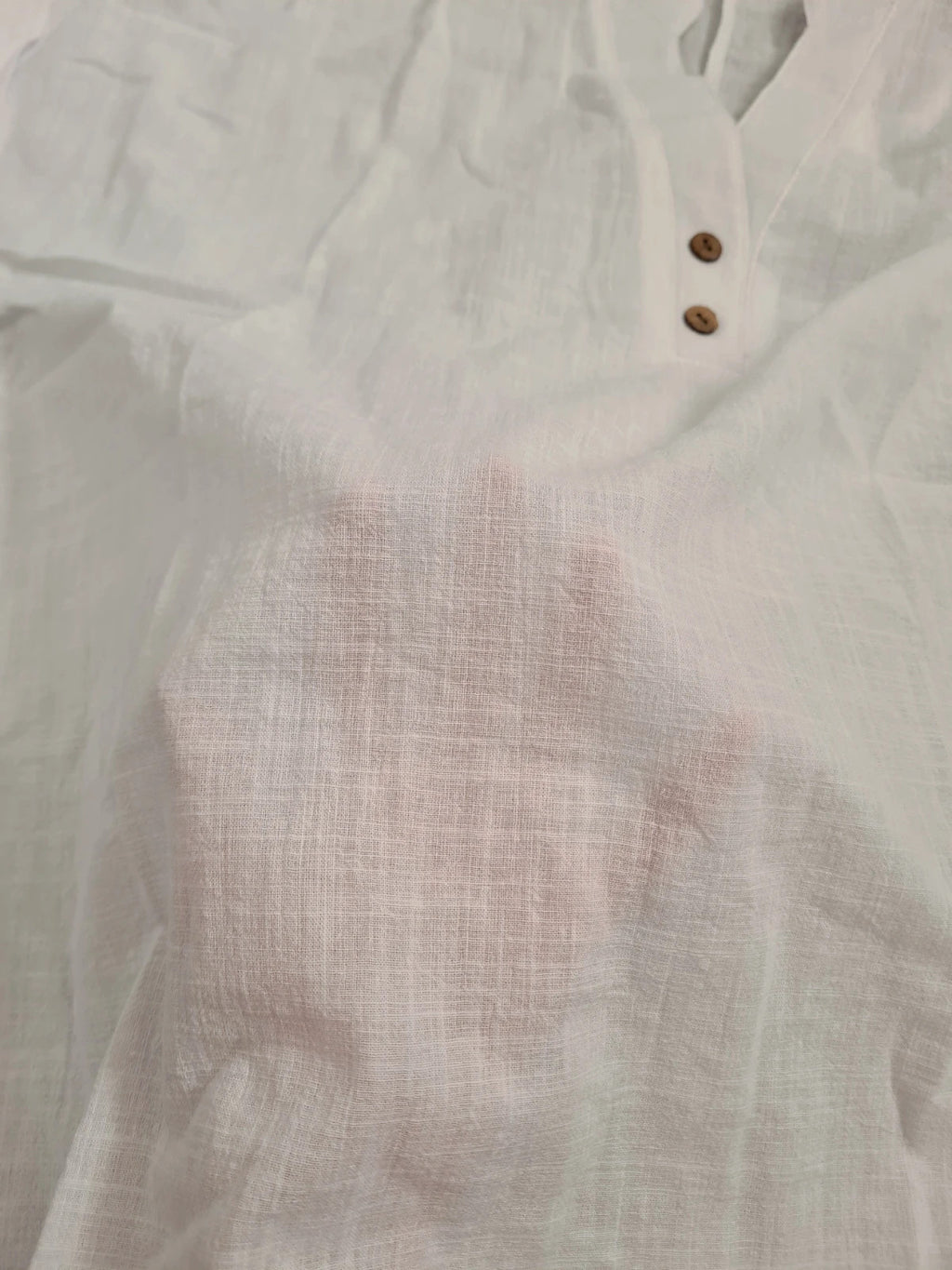 Shein women solid white casual summer shirt short sleeve V-neck plain XL/14