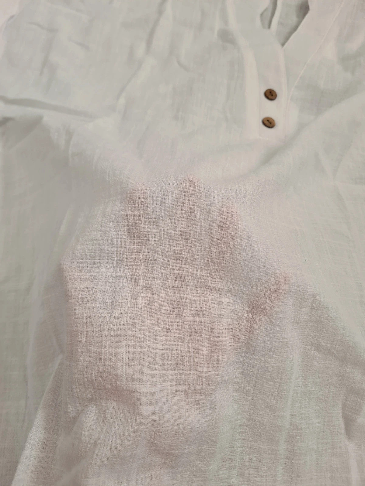 Shein women solid white casual summer shirt short sleeve V-neck plain XL/14