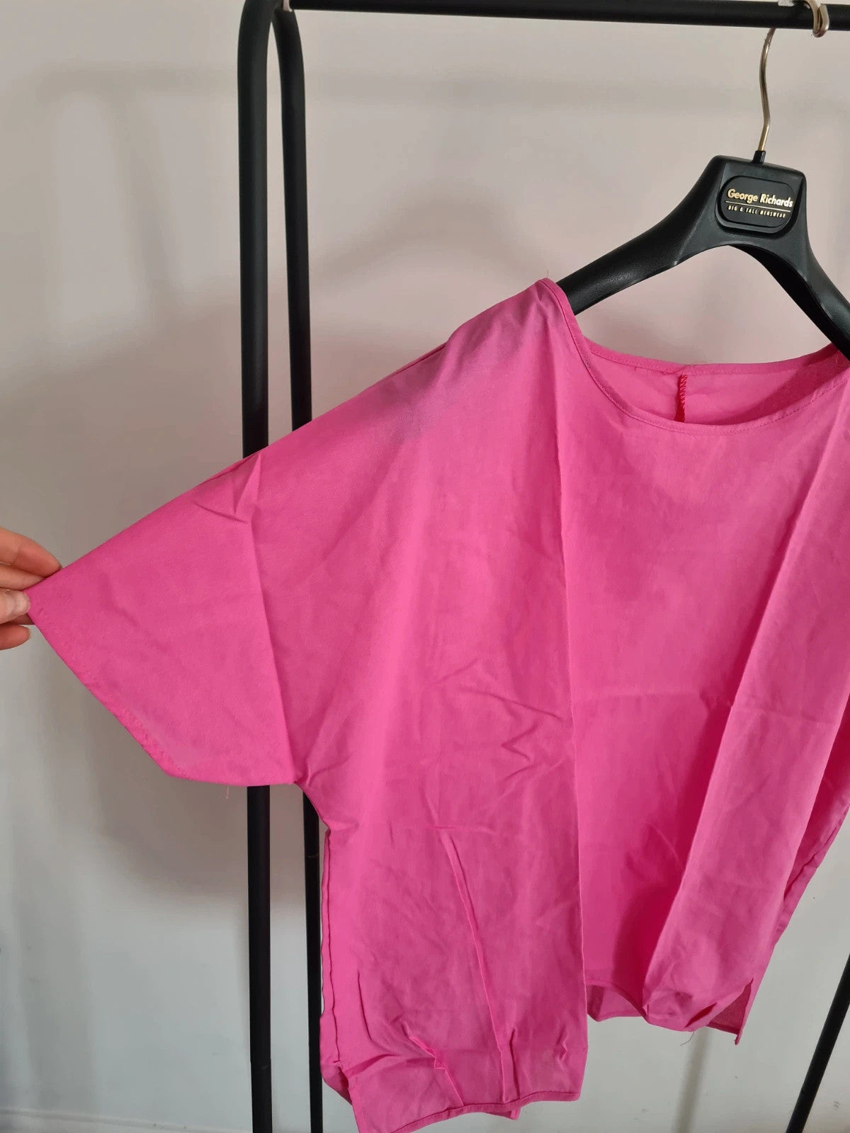 Shein women pink short sleeve top crew neck T-shirt  casual 2XL/16