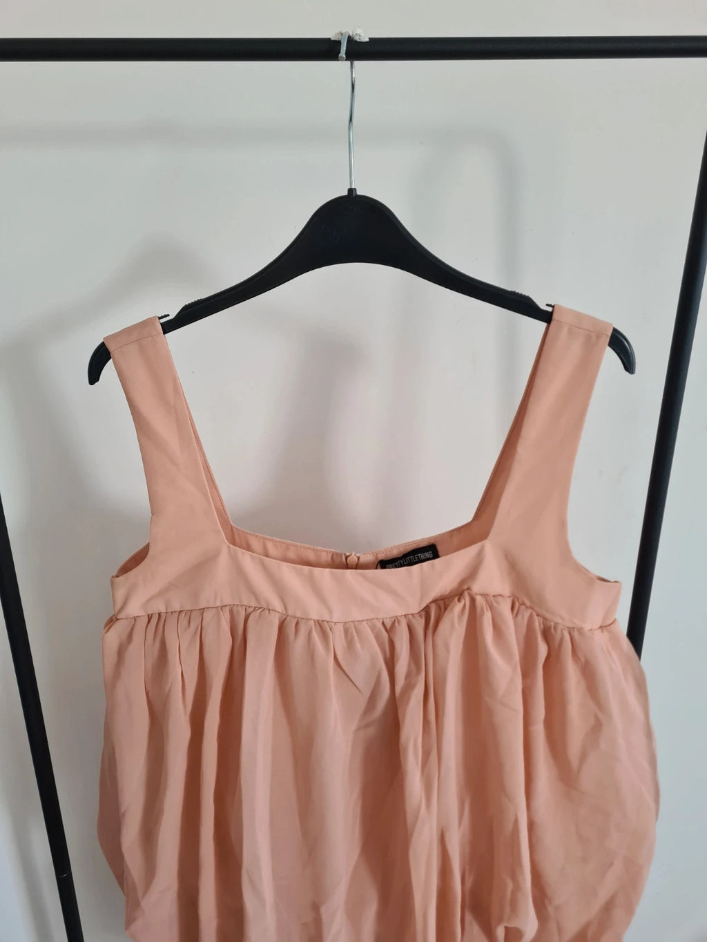 PLT women apricot chiffon layered puffball floaty playsuit sleeveless thick straps party M/10
