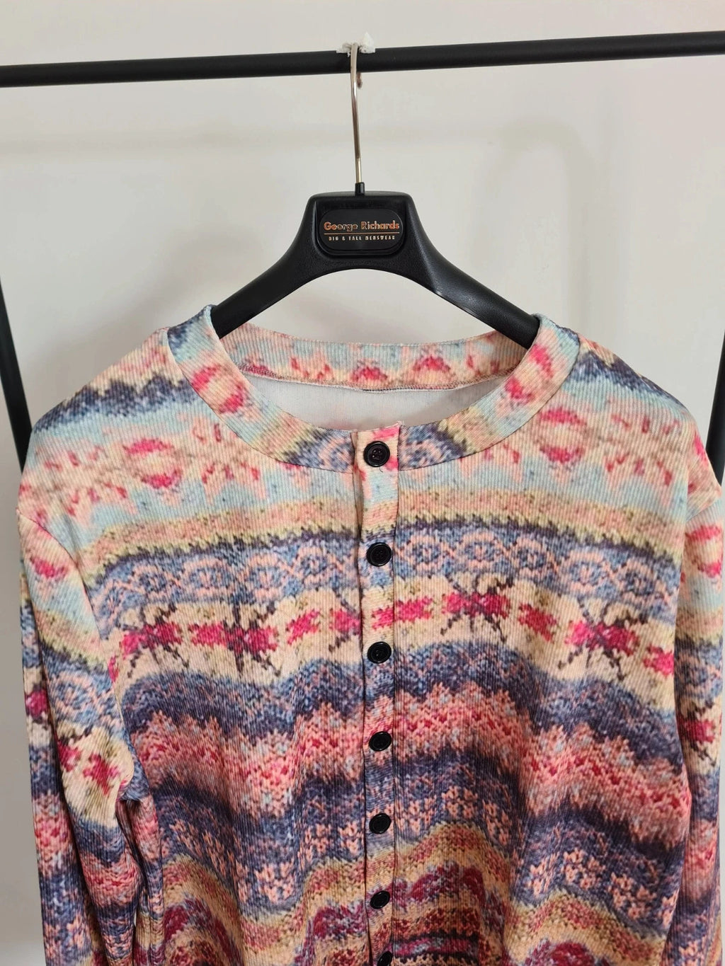 Shein womens large cardigan lightweight sweaters button up floral print multicolours casual 5XL/22