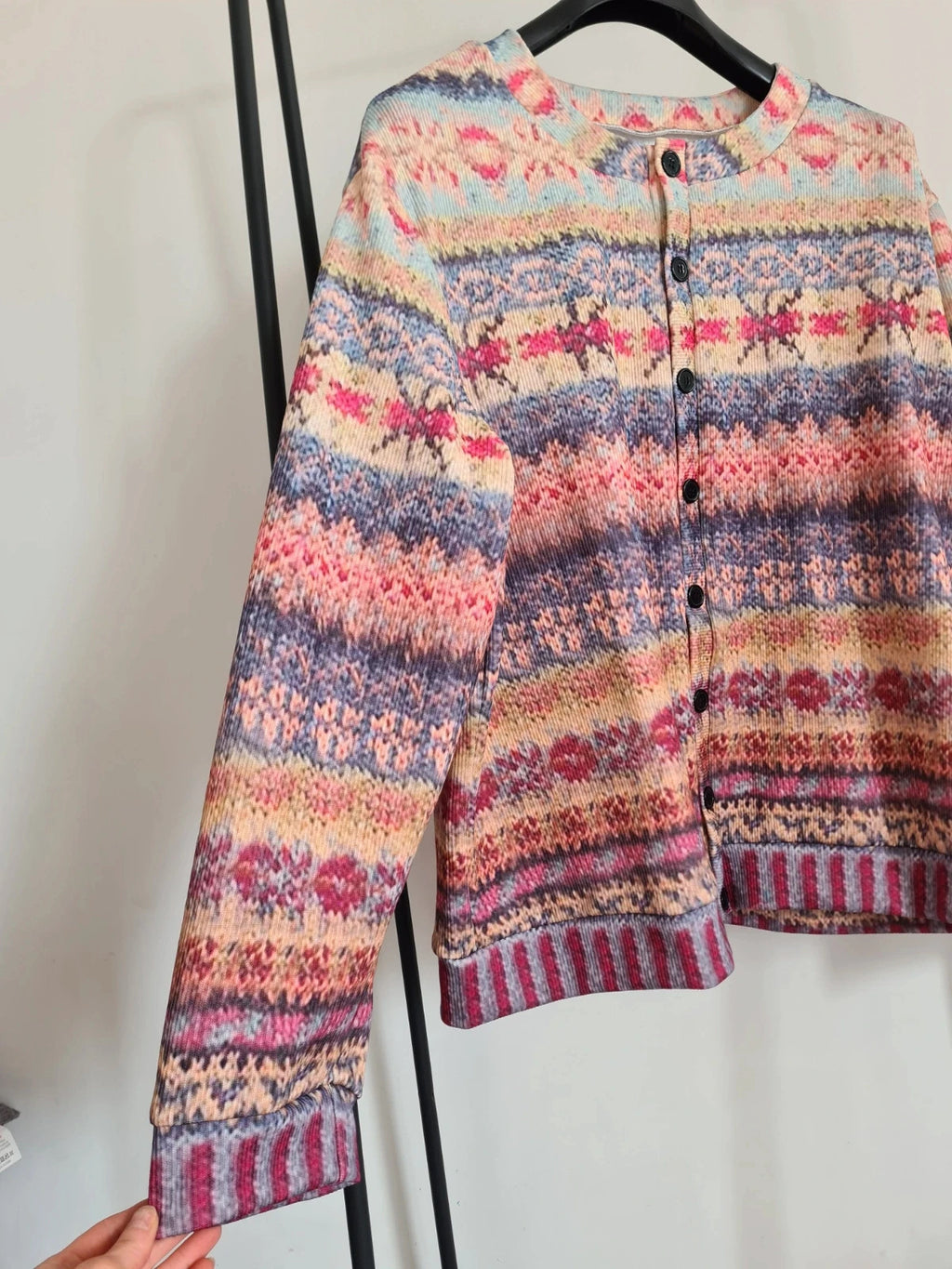 Shein womens large cardigan lightweight sweaters button up floral print multicolours casual 5XL/22