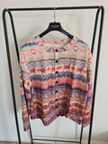 Shein womens large cardigan lightweight sweaters button up floral print multicolours casual 5XL/22