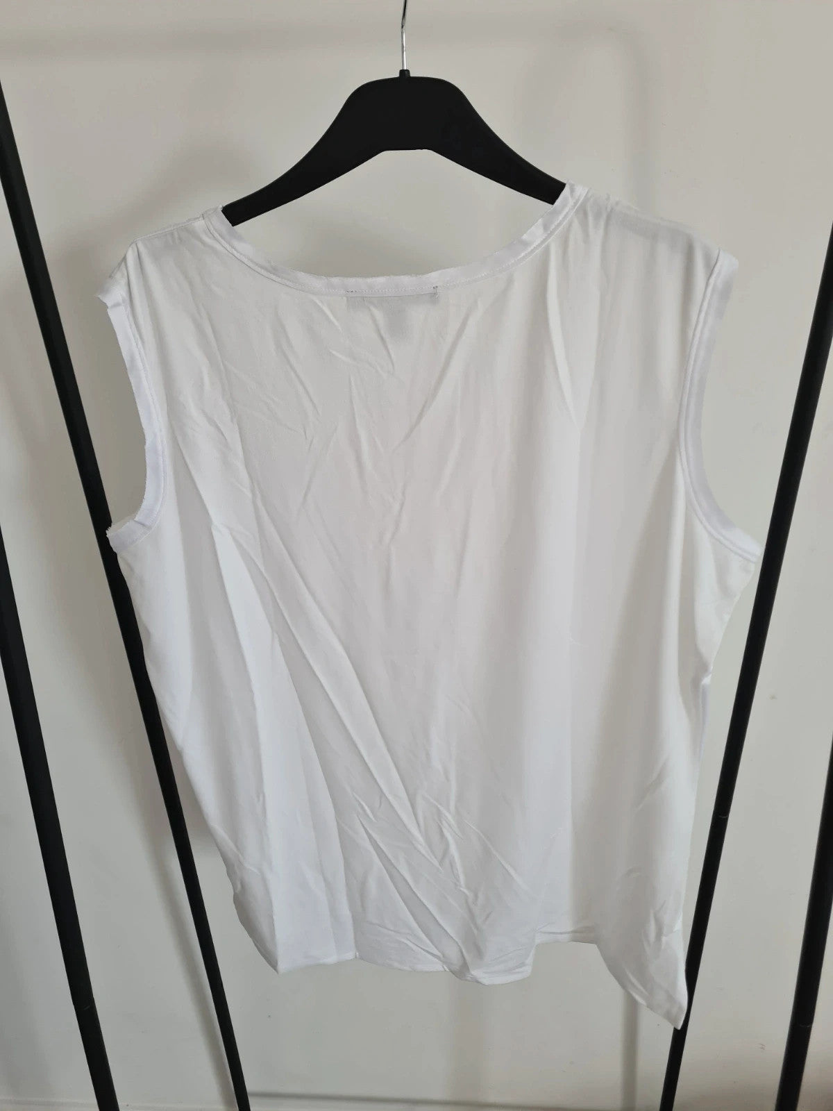 Brenda Edwards women 2psc satin vest top white essential tank top sleeveless casual loose fit L/12