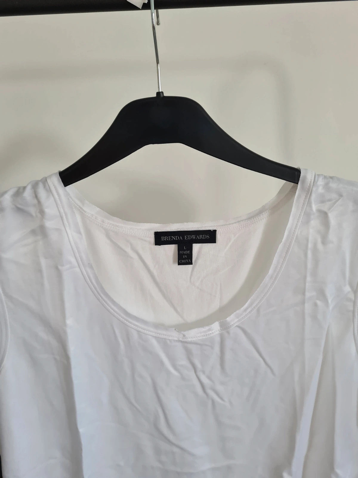 Brenda Edwards women 2psc satin vest top white essential tank top sleeveless casual loose fit L/12