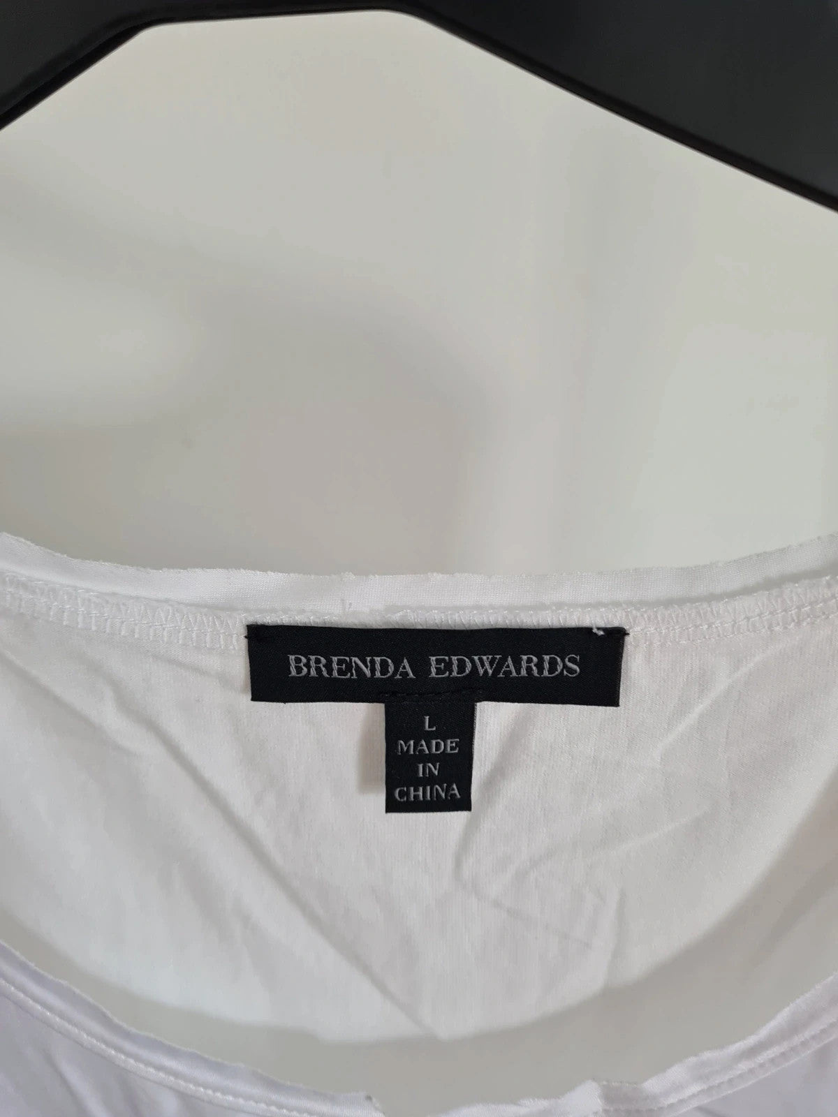 Brenda Edwards women 2psc satin vest top white essential tank top sleeveless casual loose fit L/12