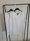 Brenda Edwards women 2psc satin vest top white essential tank top sleeveless casual loose fit L/12
