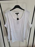 Brenda Edwards women satin vest top white essential tank top sleeveless casual loose fit XL/14