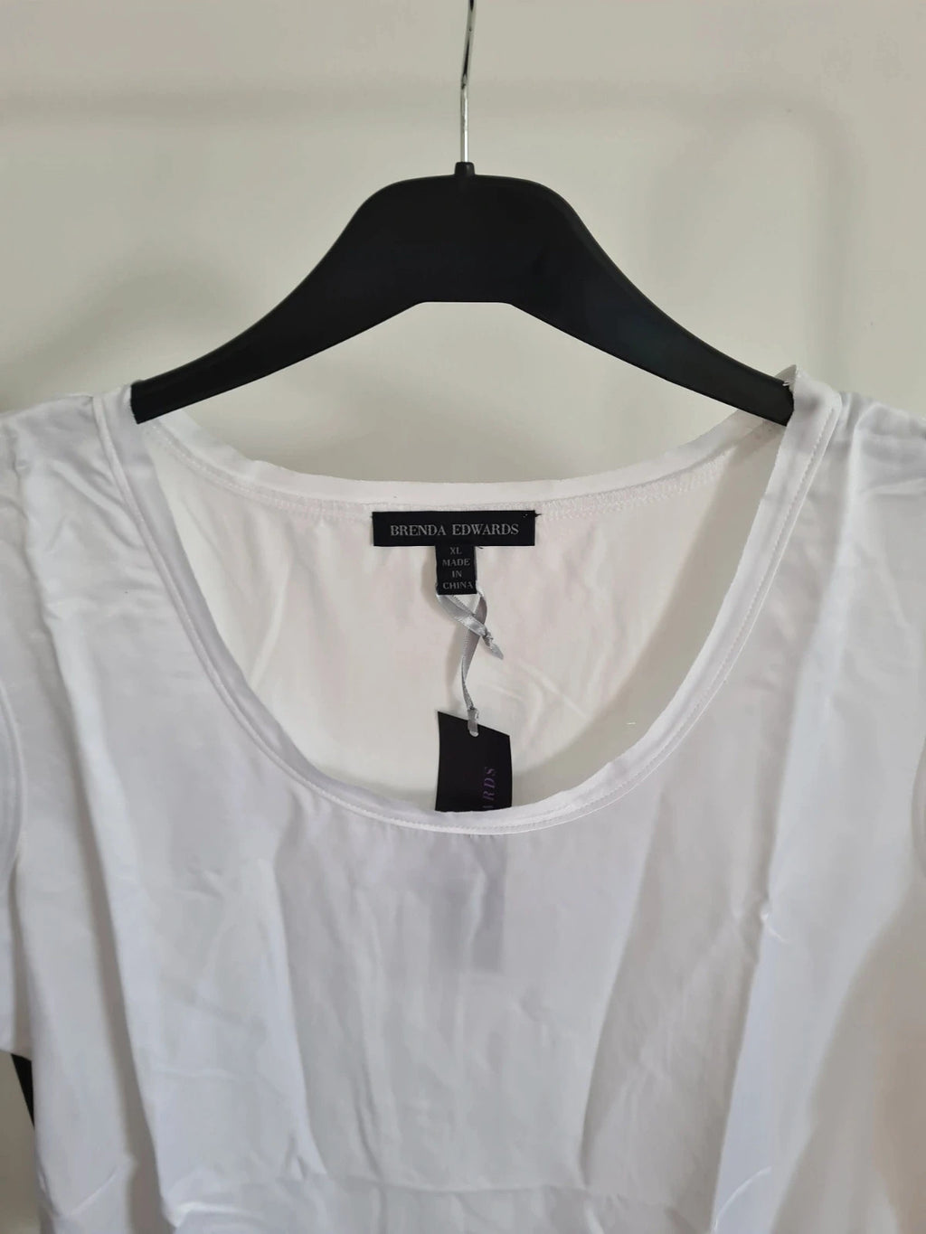 Brenda Edwards women satin vest top white essential tank top sleeveless casual loose fit XL/14