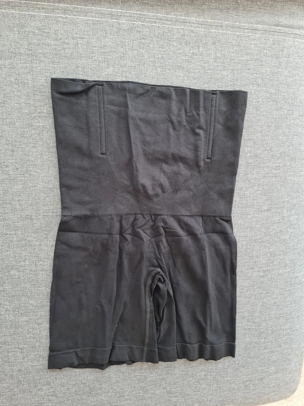 Women solid black high waist tummy control shaperwear shorts mid-tights 3XL/4XL-18/20