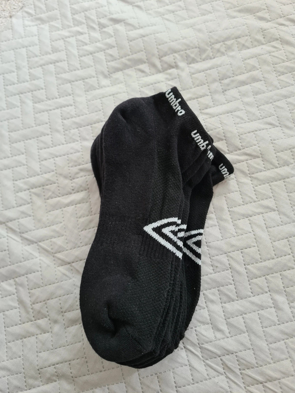 Umbro men 5x socks basic trainer cotton rich black low socks with logo UK5-8