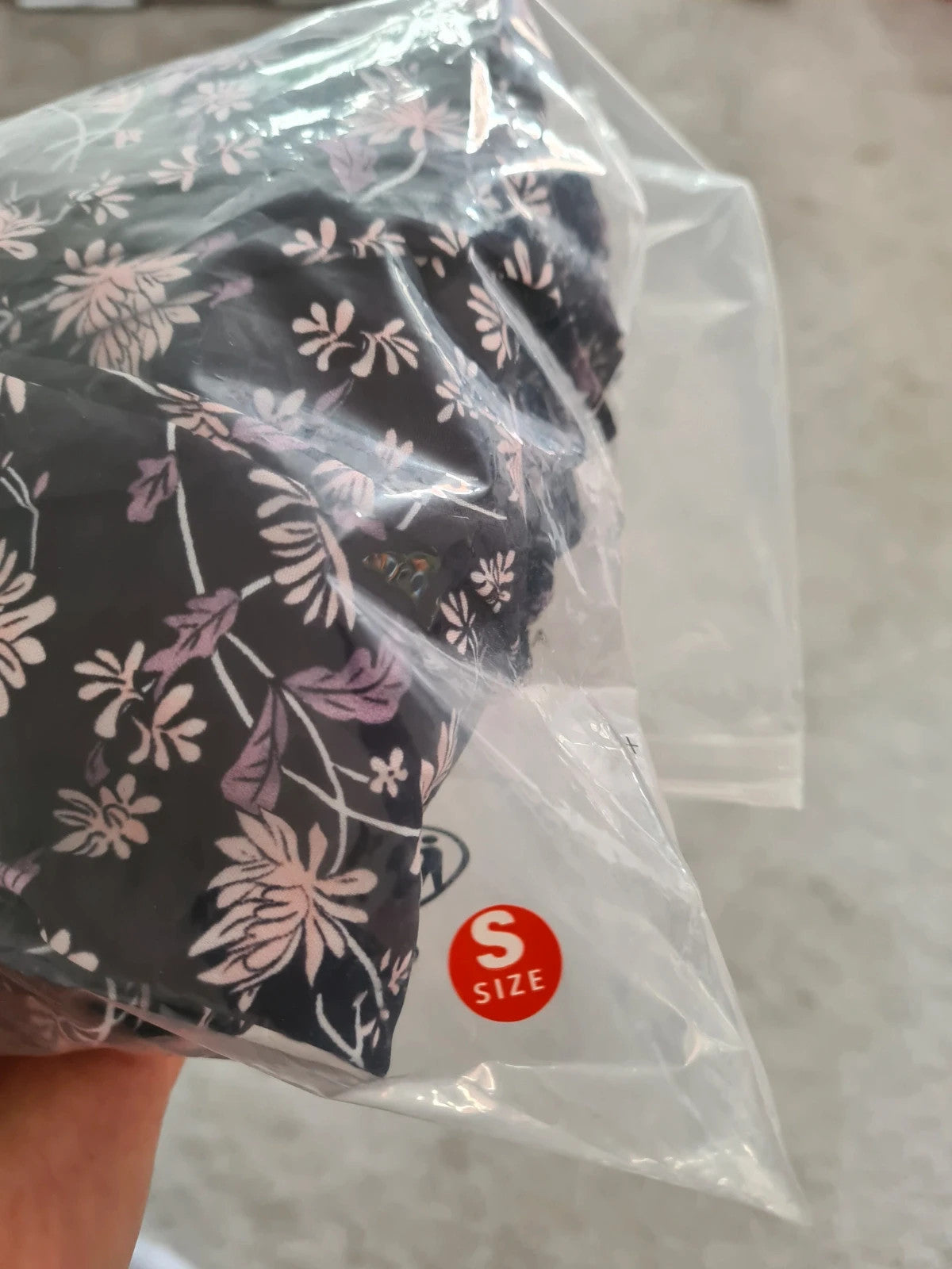 Shein women pink/black floral print midi dress sleeveless buttons back split hem A-Line casual S