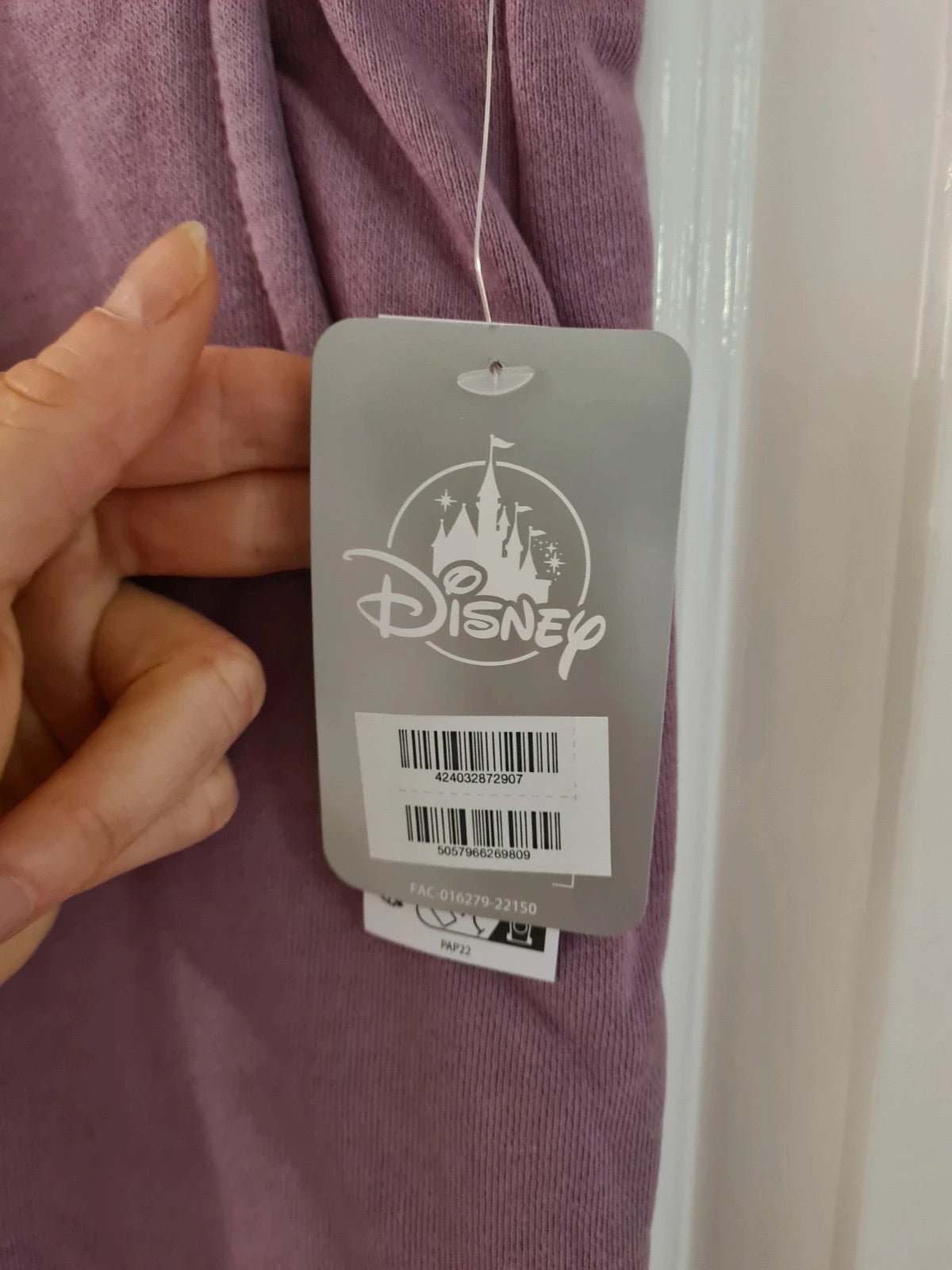 DisneyStore women purple cotton sweatpants Mickey Mouse joggers lounge casual cotton XL/14
