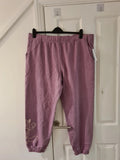 DisneyStore women purple cotton sweatpants Mickey Mouse joggers lounge casual cotton XL/14