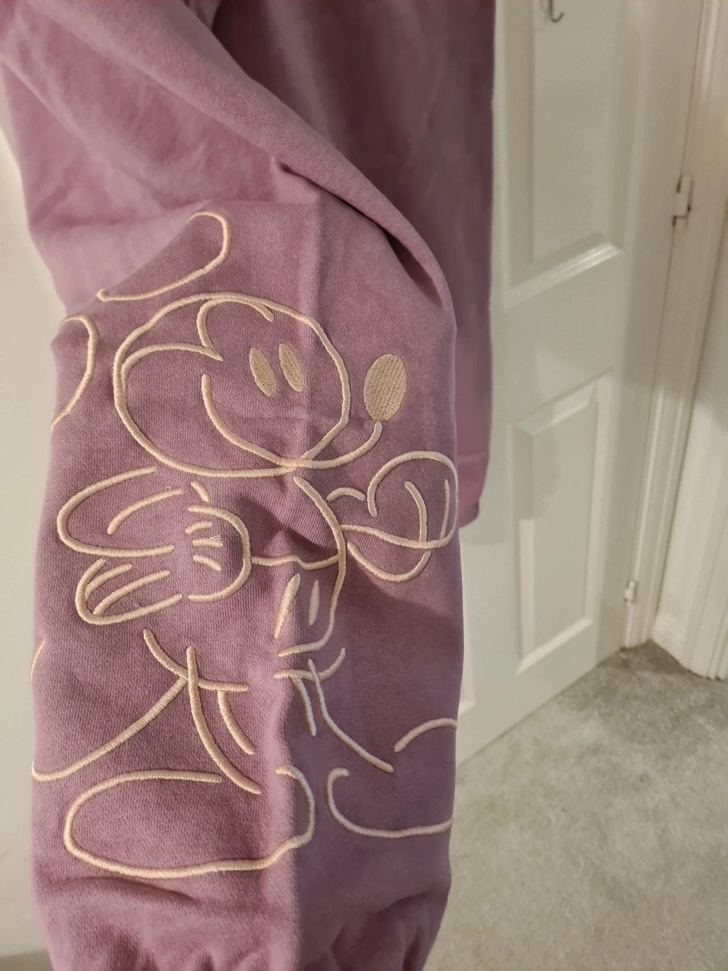 DisneyStore women purple cotton sweatpants Mickey Mouse joggers lounge casual cotton XL/14