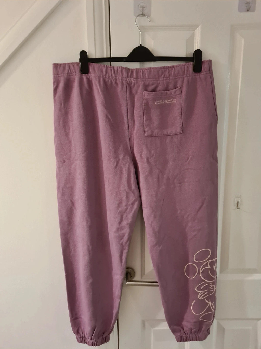 DisneyStore women purple cotton sweatpants Mickey Mouse joggers lounge casual cotton XL/14