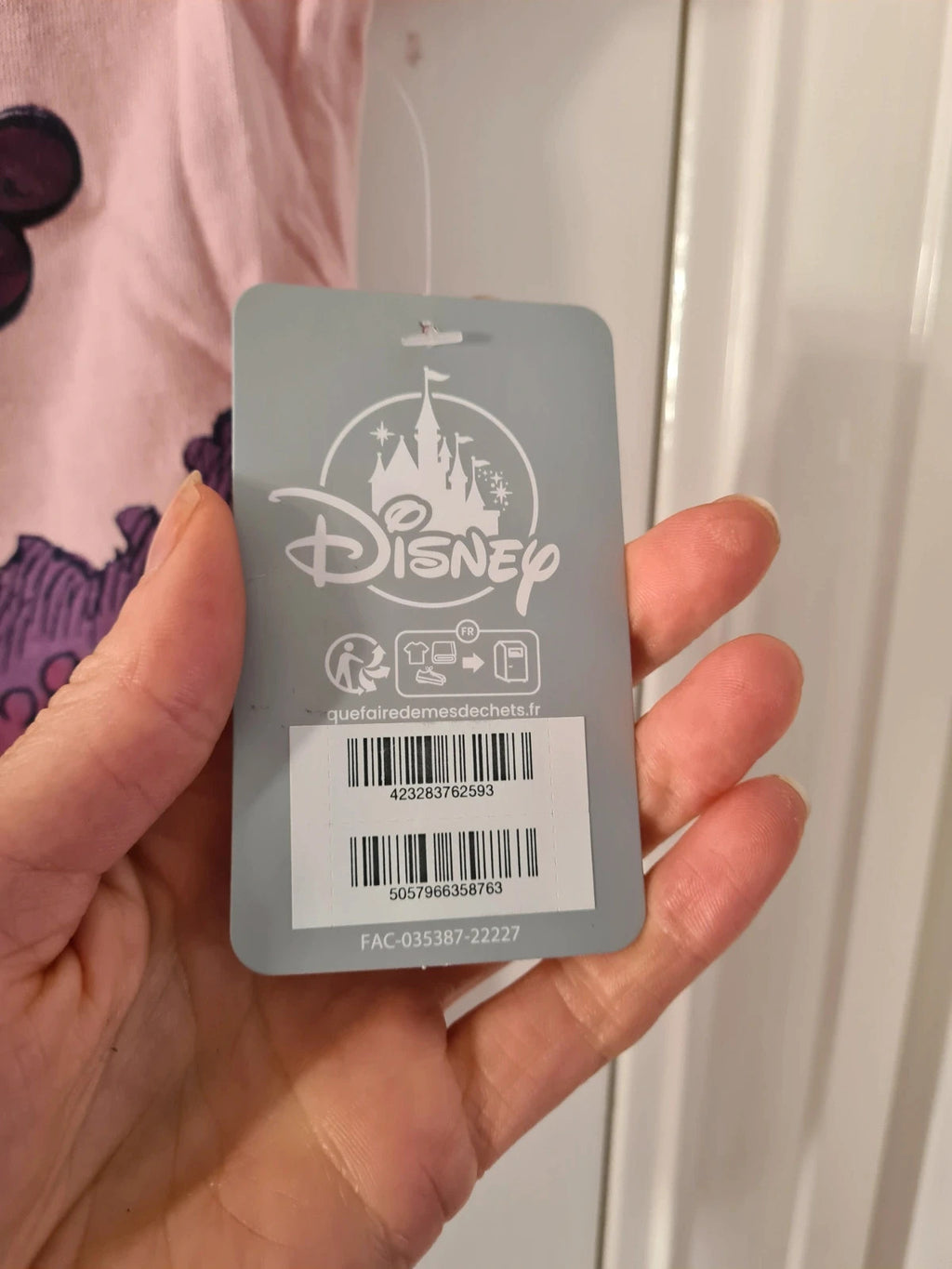 Disney girls 7/8y Encanto family short sleeve T-shirt pink/purple printed casual cotton blend top