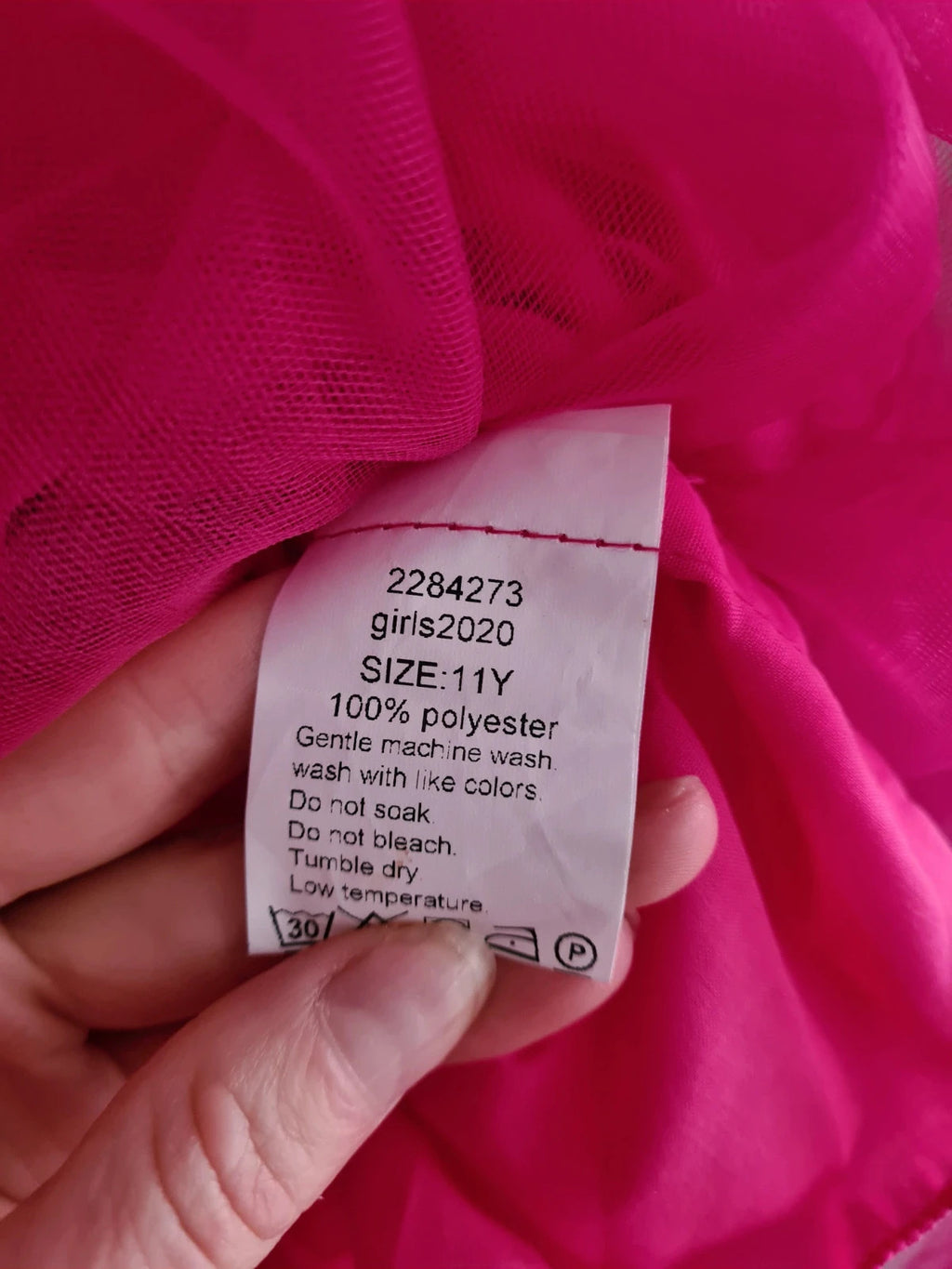 Barbie Dress girls 11y pink fuchsia special occasion above knee barbie dress with bows tulle