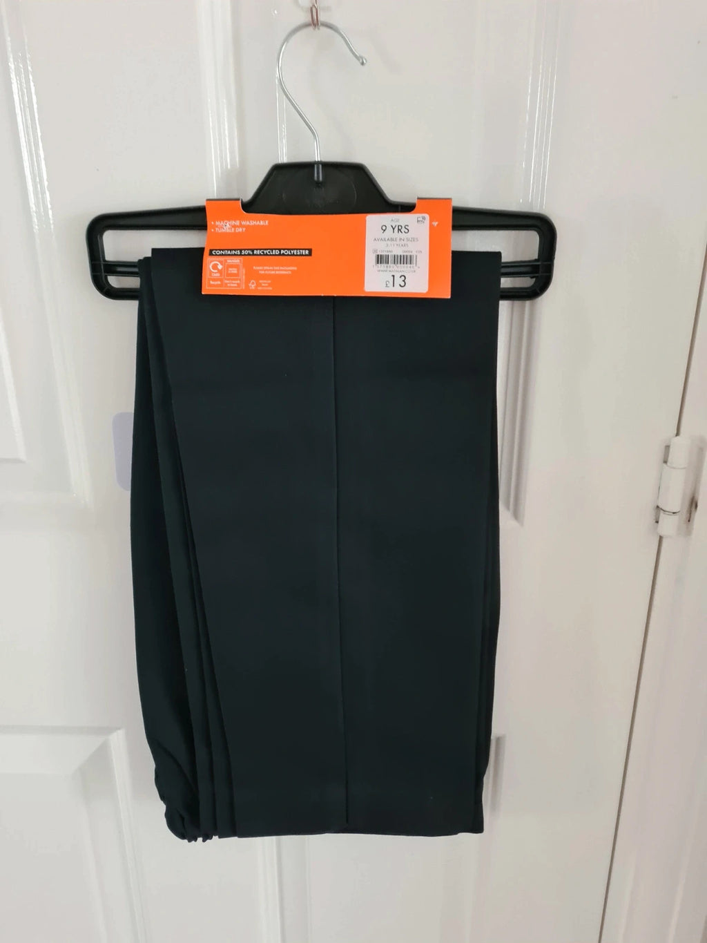 Matalan boys 9/10y pull on navy school trousers regular fit adjustable waist 2pack school uniform