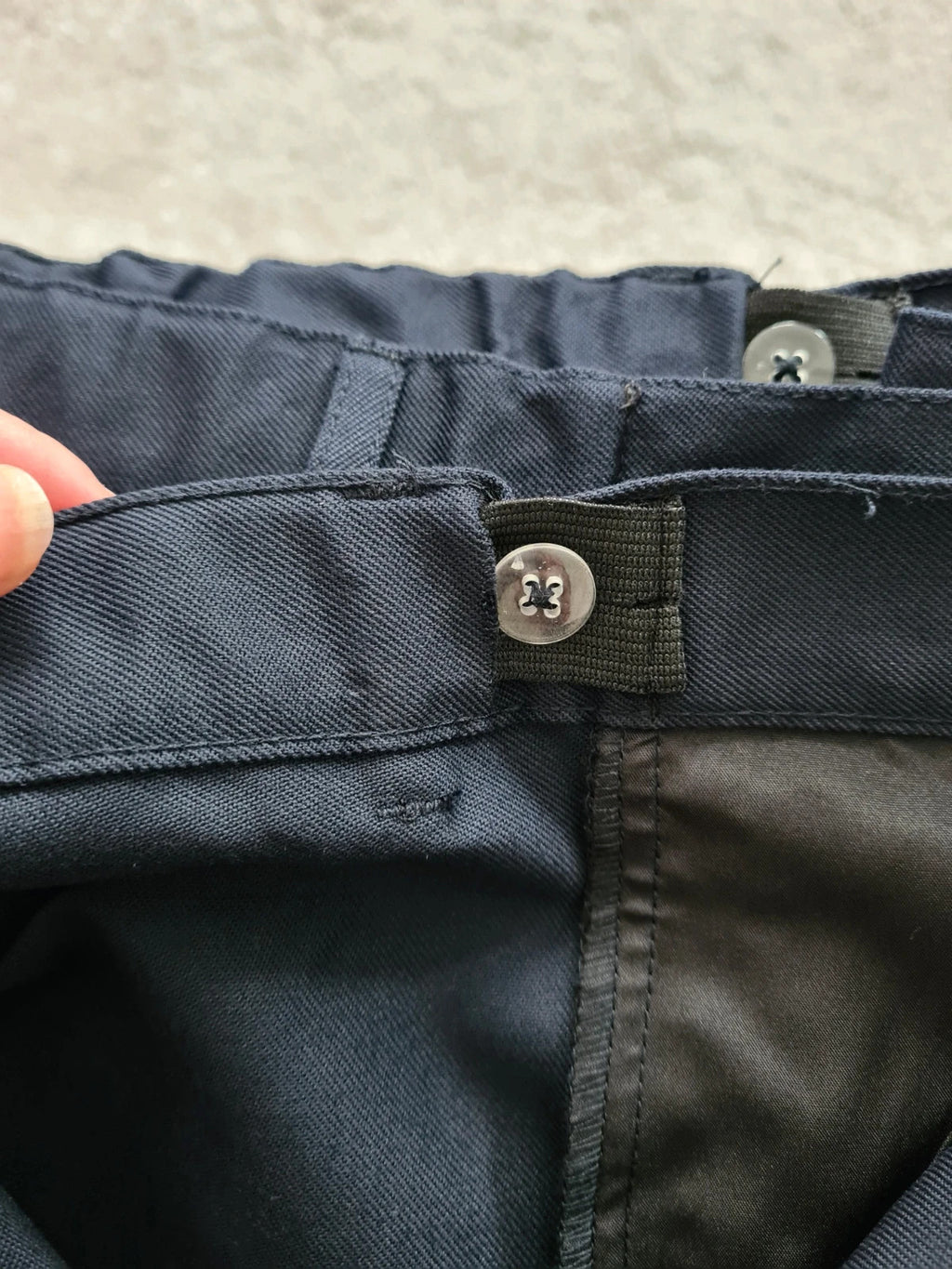 F&F boys 11/12y navy regular fit school trousers adjustable waist school uniform 2pack